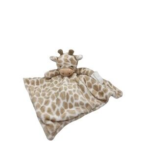 CARTER'S 2016 TAN GIRAFFE PACIFIER HOLDER BABY SECURITY BLANKET SOFT 12" x 12"